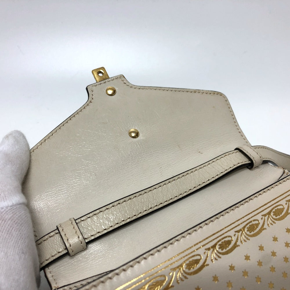 GUCCI Shoulder Bag 470270 leather white Silvi