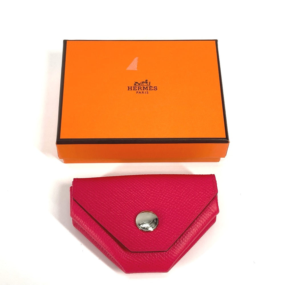 HERMES Coin case Epsom Red type triangle Revan Cattle Women Used
