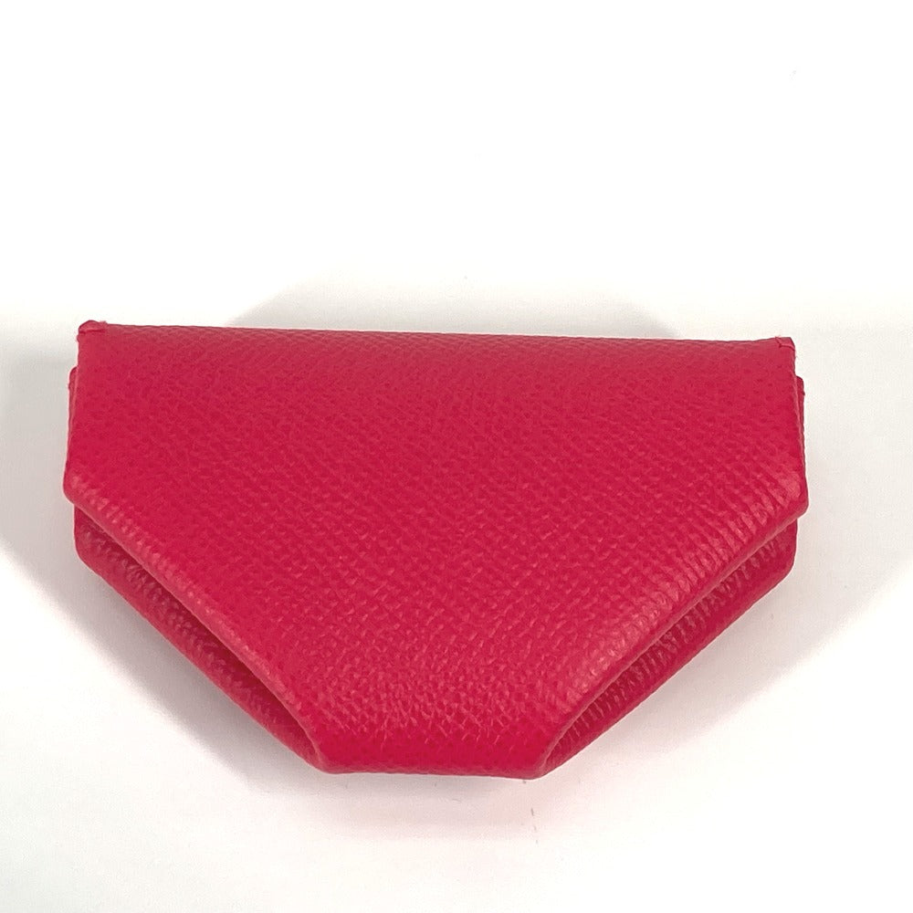 HERMES Coin case Epsom Red type triangle Revan Cattle Women Used