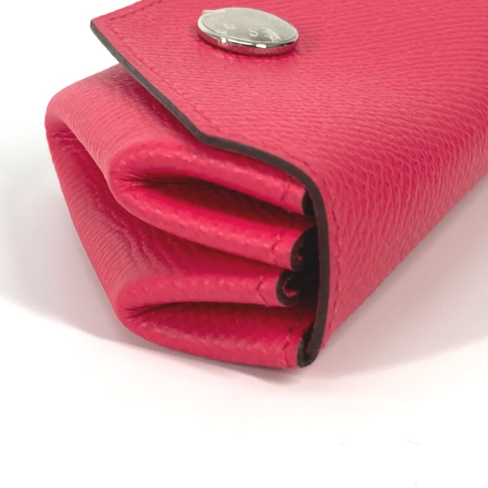 HERMES Coin case Epsom Red type triangle Revan Cattle Women Used