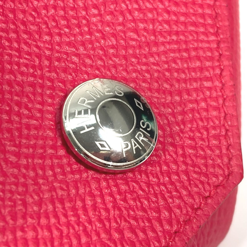 HERMES Coin case Epsom Red type triangle Revan Cattle Women Used
