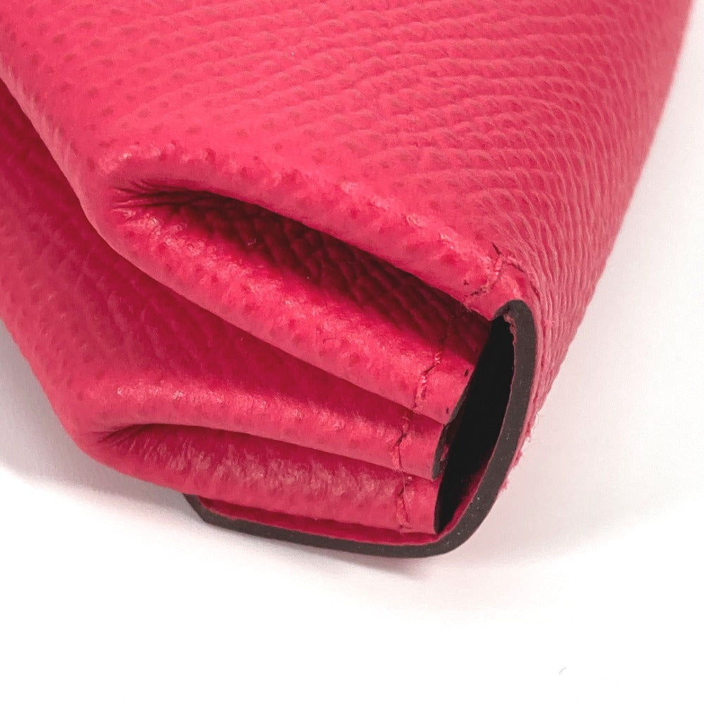HERMES Coin case Epsom Red type triangle Revan Cattle Women Used