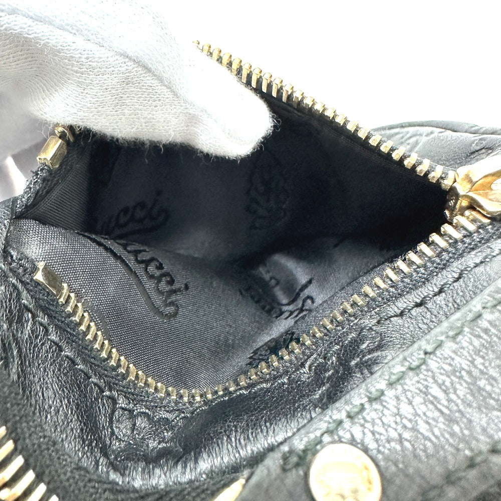 GUCCI Waist bag 246417 leather black Guccisima GGpattern Hip bag waist bag mens Used