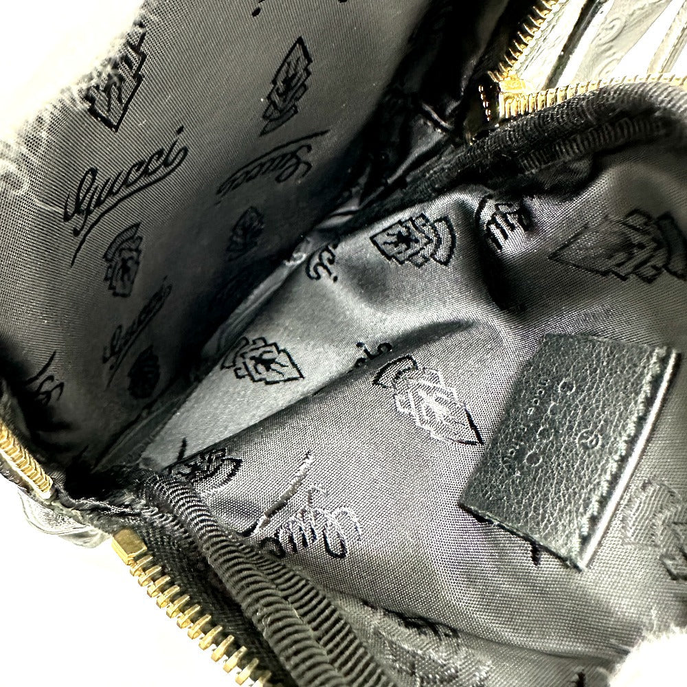 GUCCI Waist bag 246417 leather black Guccisima GGpattern Hip bag waist bag mens Used