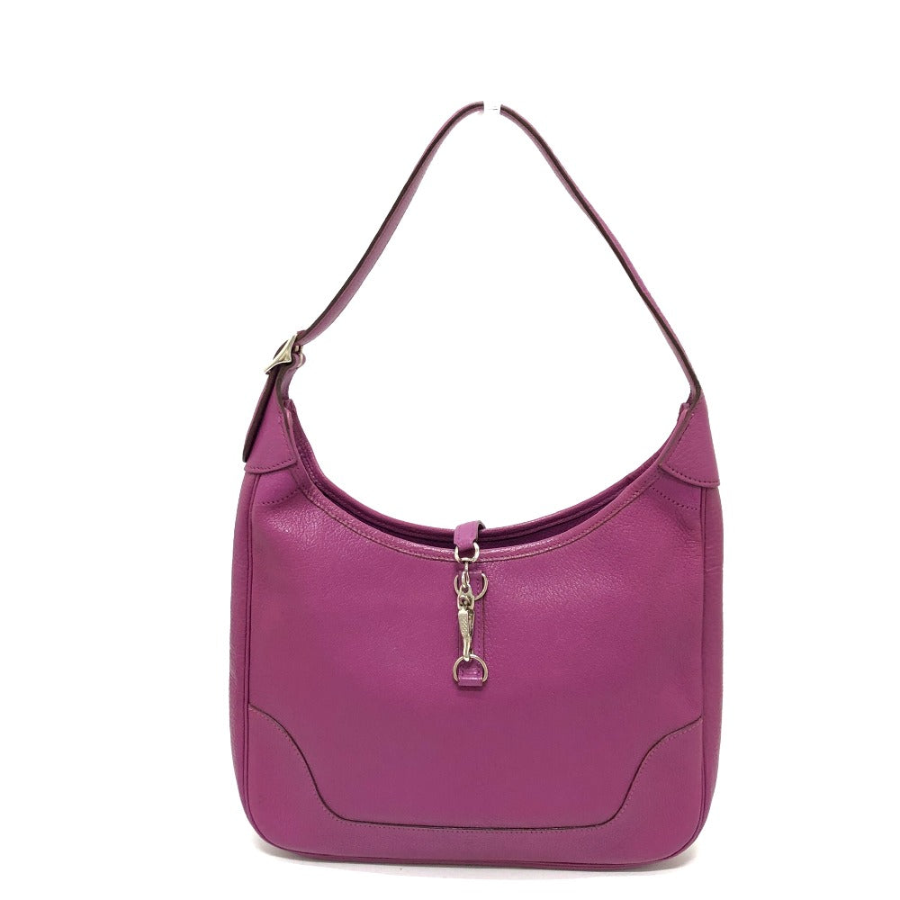 HERMES Shoulder Bag Shave purple Trim 35 Women Used