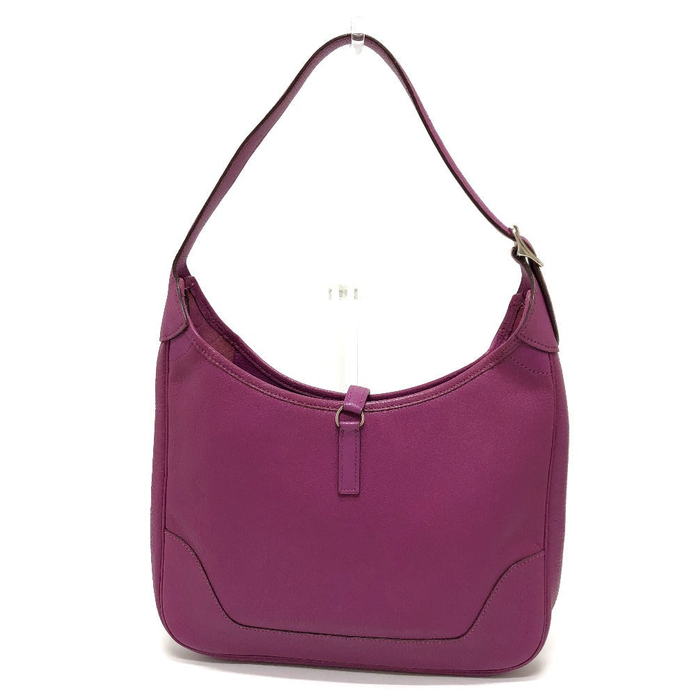 HERMES Shoulder Bag Shave purple Trim 35 Women Used