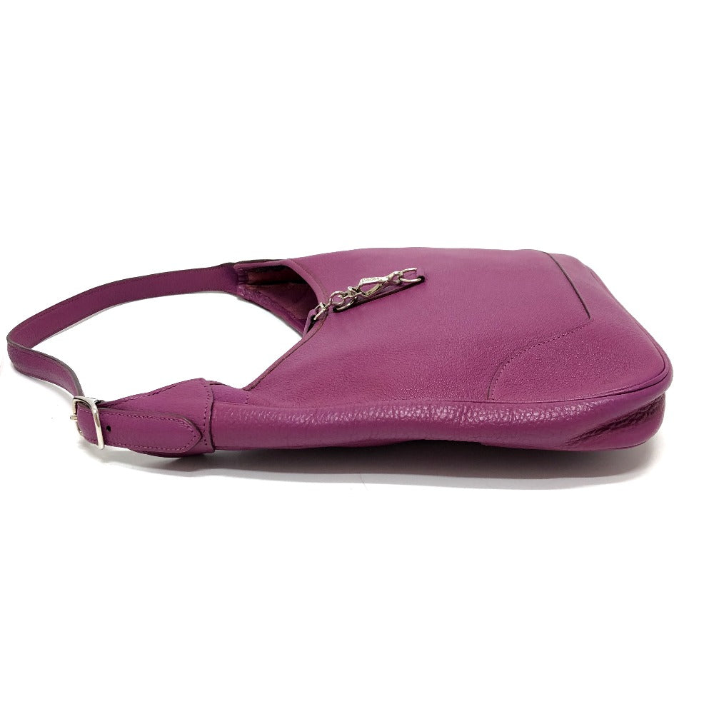 HERMES Shoulder Bag Shave purple Trim 35 Women Used