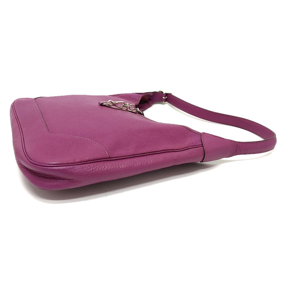 HERMES Shoulder Bag Shave purple Trim 35 Women Used