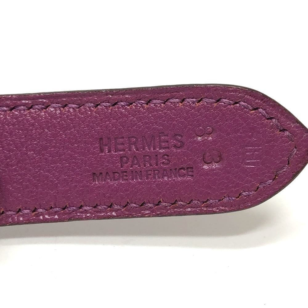 HERMES Shoulder Bag Shave purple Trim 35 Women Used