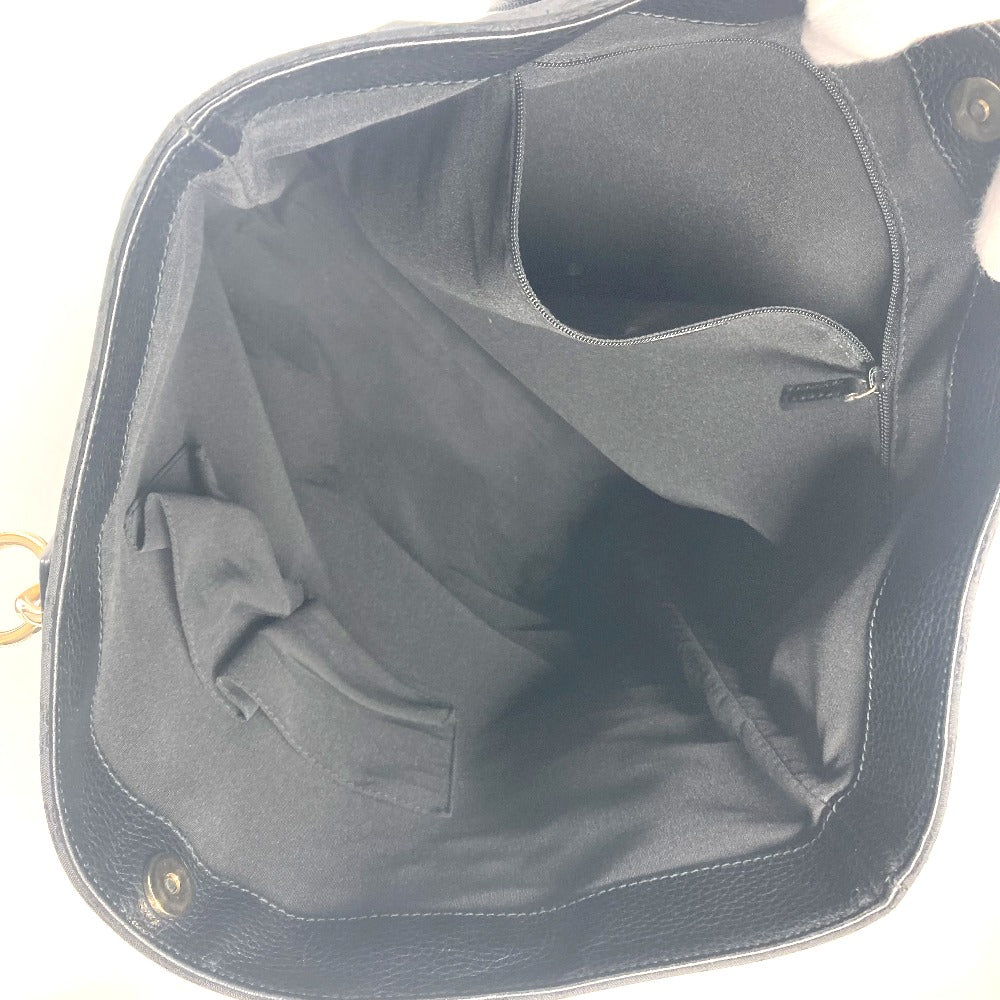 GUCCI Tote Bag 353702 Nylon / leather black GG Women Used