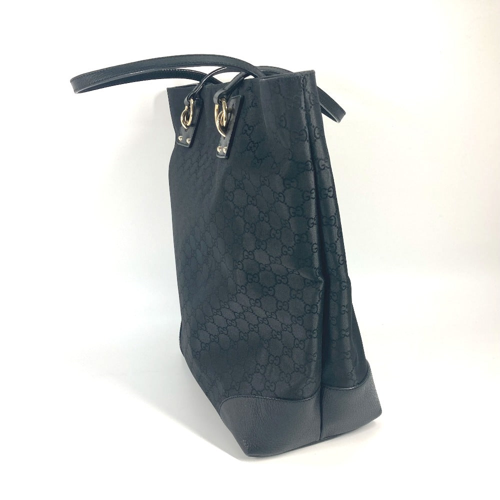 GUCCI Tote Bag 353702 Nylon / leather black GG Women Used