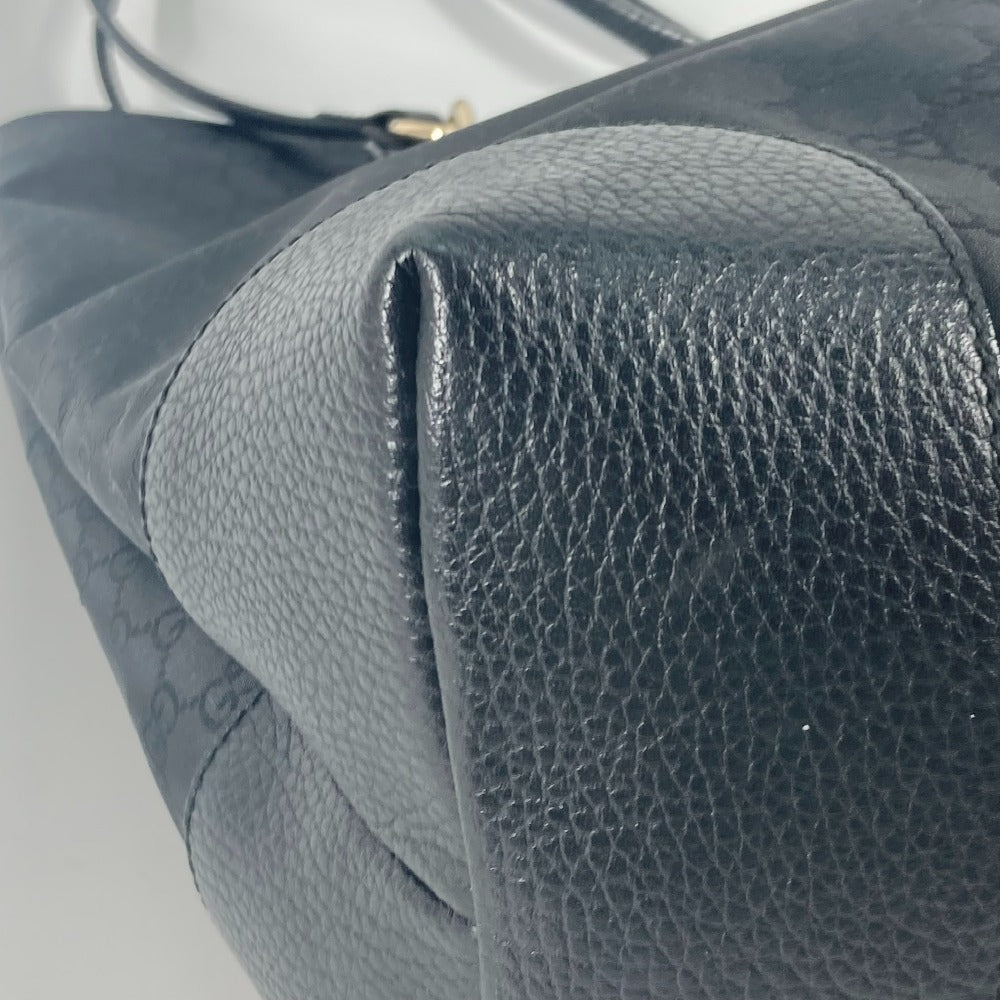 GUCCI Tote Bag 353702 Nylon / leather black GG Women Used