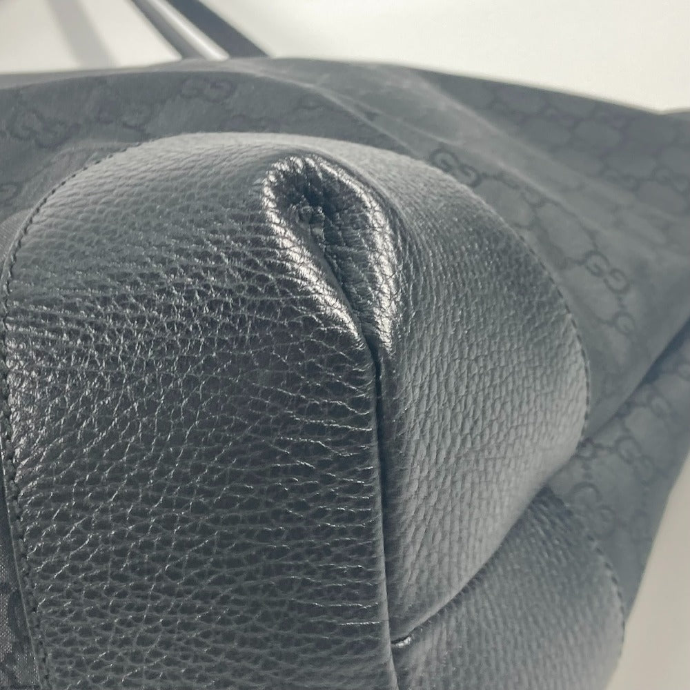 GUCCI Tote Bag 353702 Nylon / leather black GG Women Used