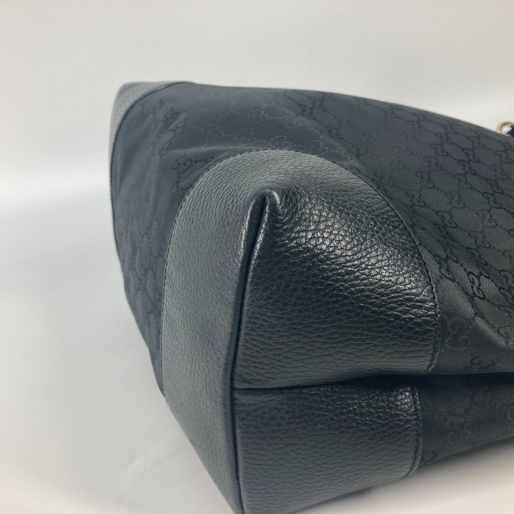 GUCCI Tote Bag 353702 Nylon / leather black GG Women Used