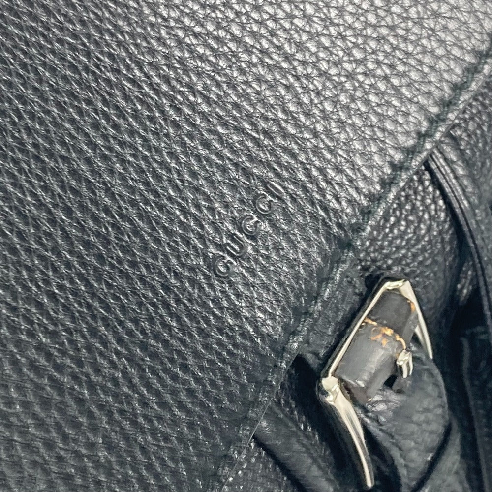 GUCCI Backpack 370833 leather black Bamboo backpack fringe tassel Women Used