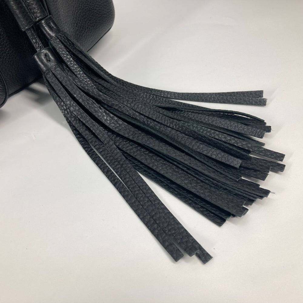 GUCCI Backpack 370833 leather black Bamboo backpack fringe tassel Women Used