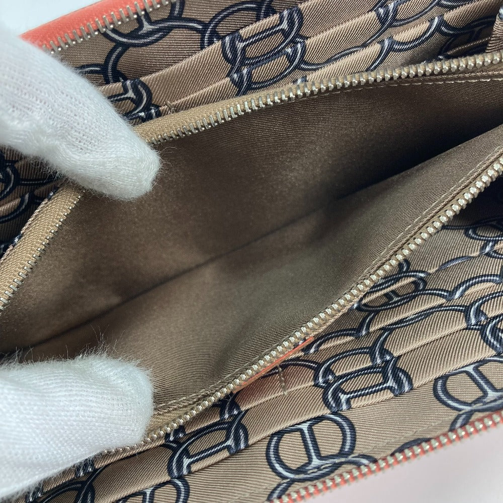 HERMES Long Wallet Purse Epsom Pink type Azap Long Silk in Women Used