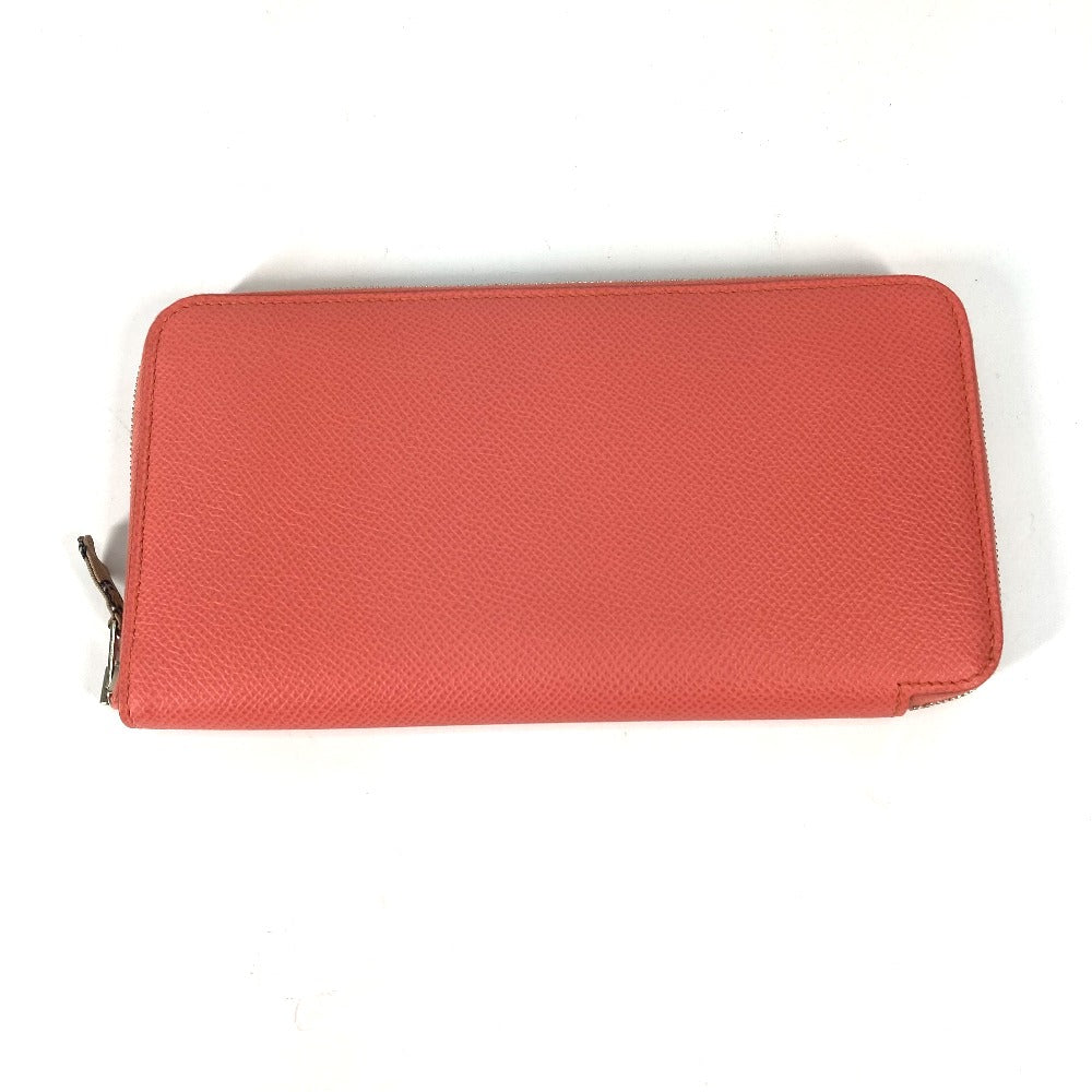 HERMES Long Wallet Purse Epsom Pink type Azap Long Silk in Women Used