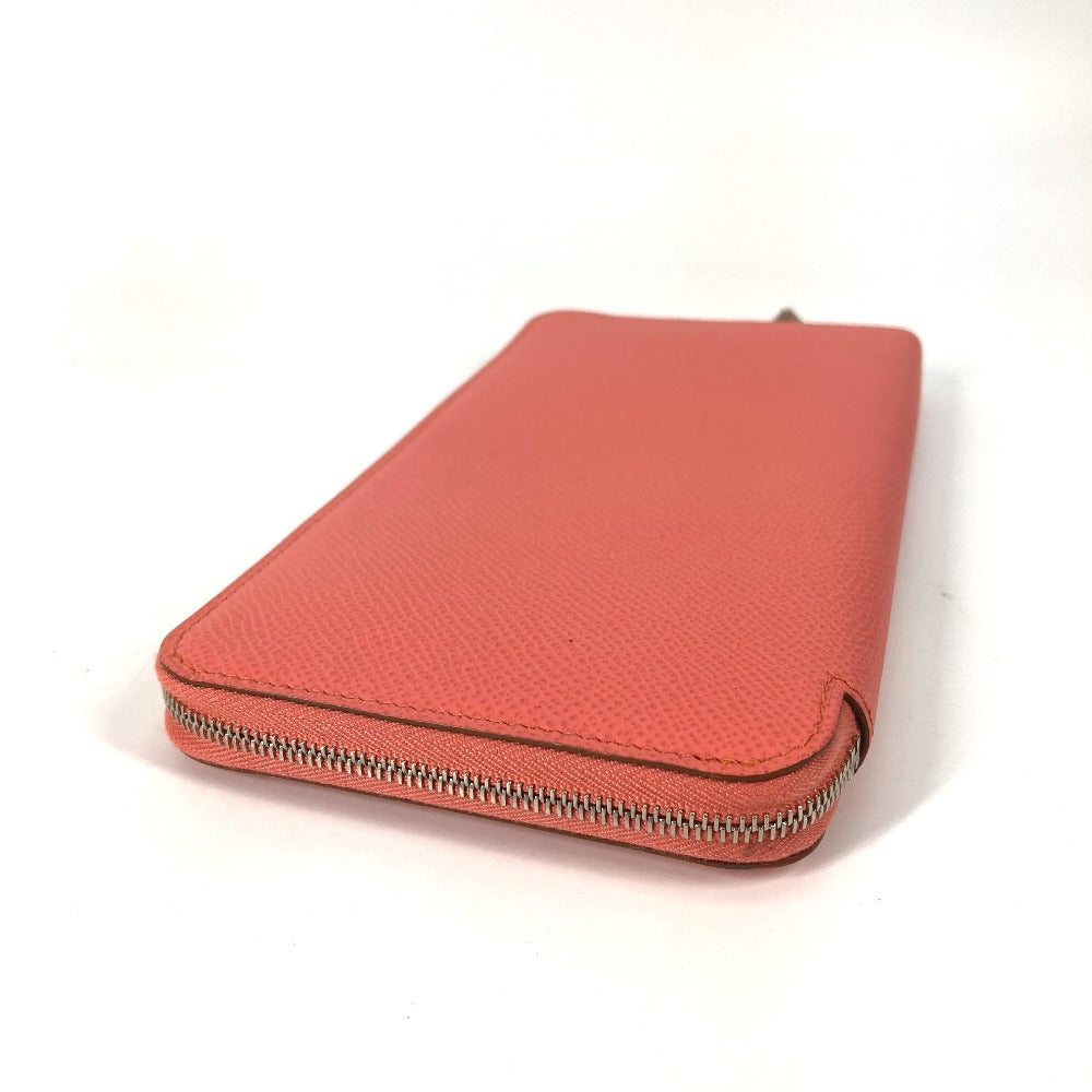 HERMES Long Wallet Purse Epsom Pink type Azap Long Silk in Women Used