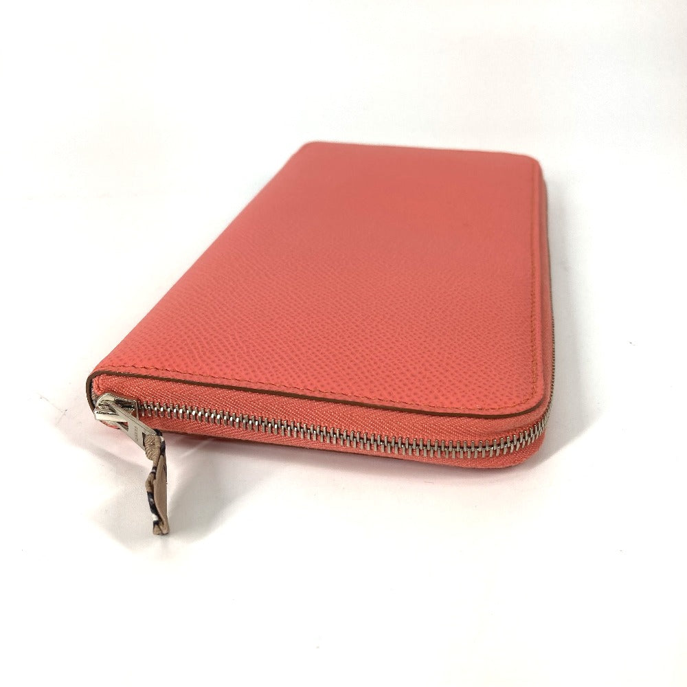 HERMES Long Wallet Purse Epsom Pink type Azap Long Silk in Women Used