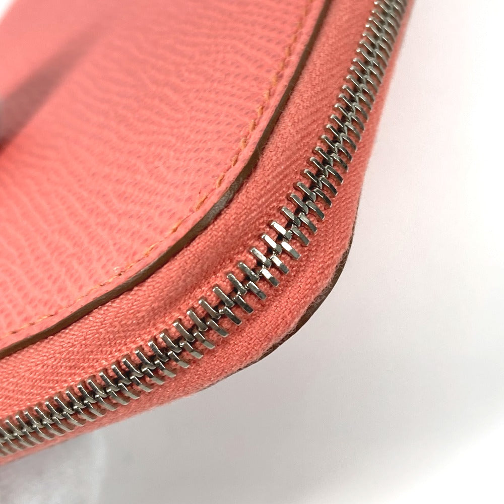 HERMES Long Wallet Purse Epsom Pink type Azap Long Silk in Women Used