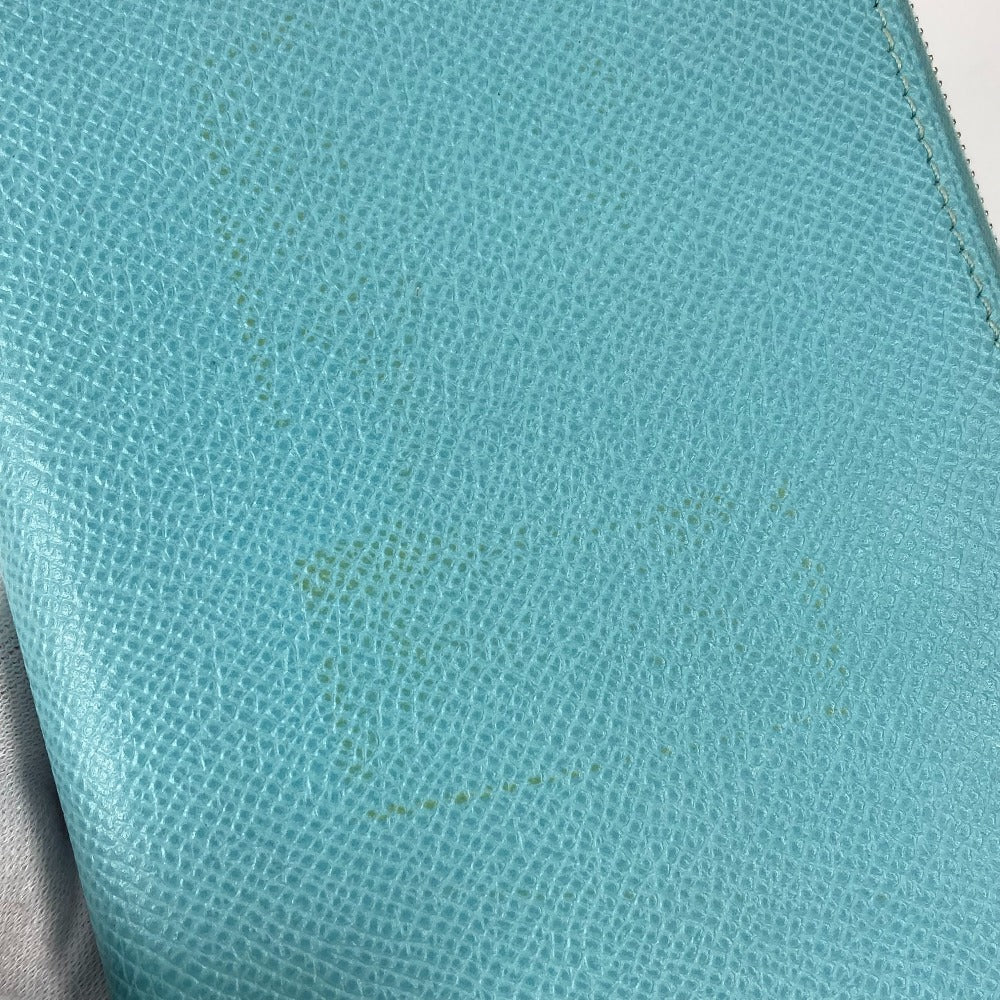HERMES Long Wallet Purse Epsom blue Azap Long Silk in Women Used