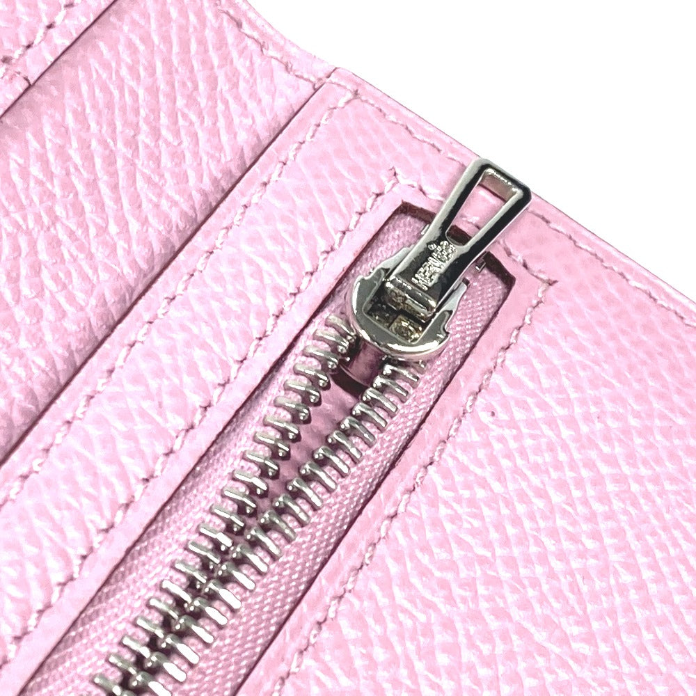 HERMES Trifold wallet Epsom pink Bearn combine