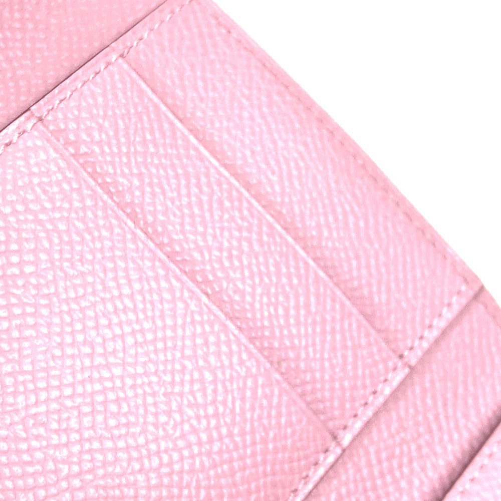 HERMES Trifold wallet Epsom pink Bearn combine