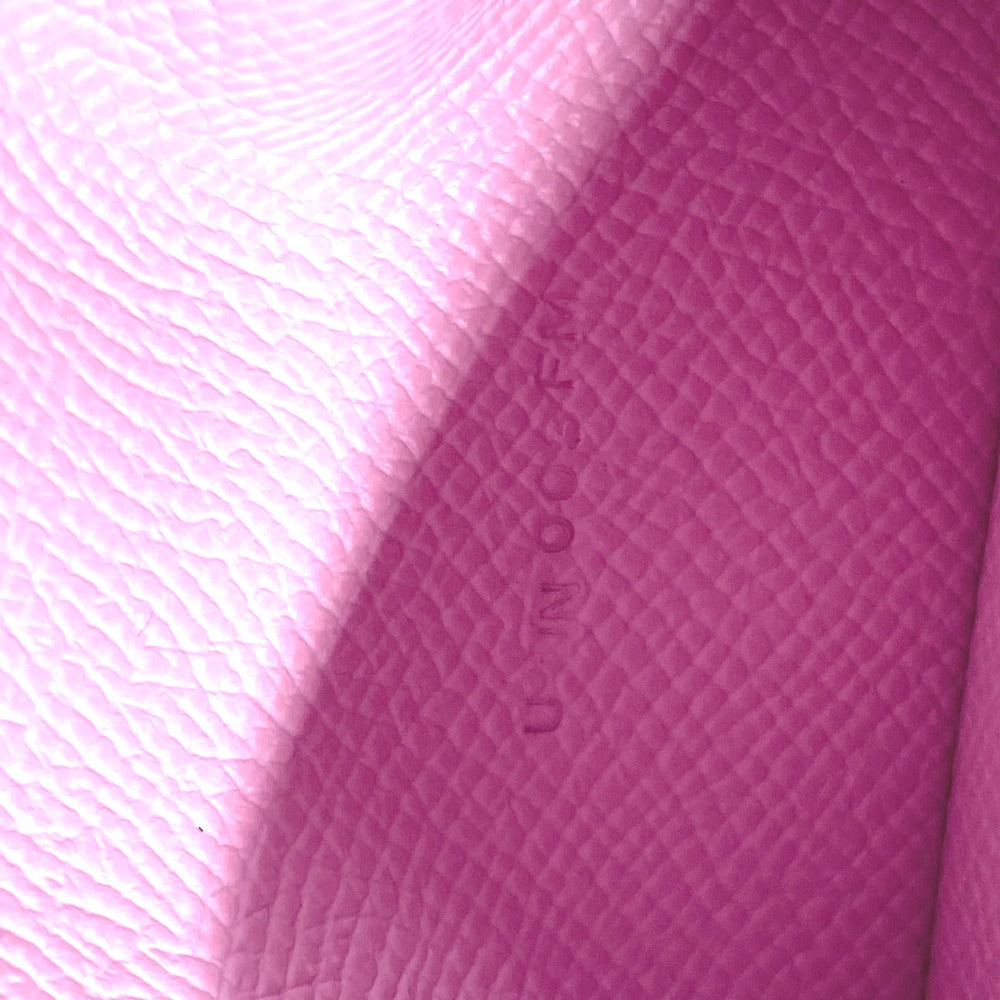 HERMES Trifold wallet Epsom pink Bearn combine
