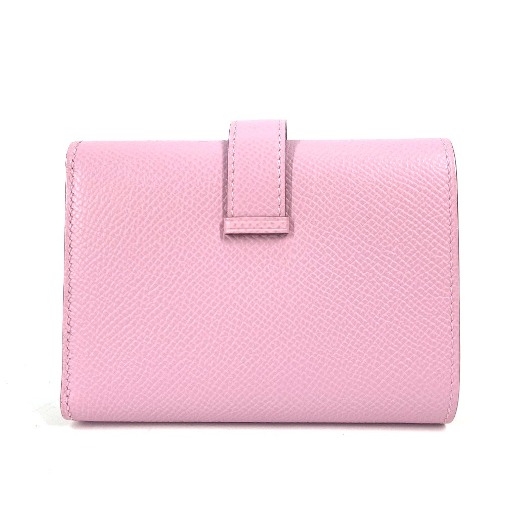 HERMES Trifold wallet Epsom pink Bearn combine
