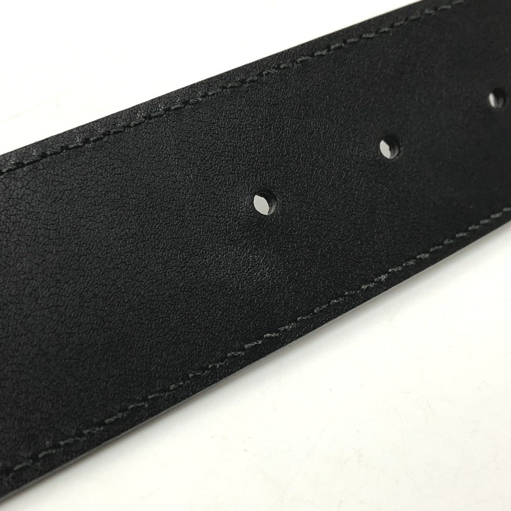 GUCCI belt 406831 leather black Leather belt (double G buckle) mens 85 Used