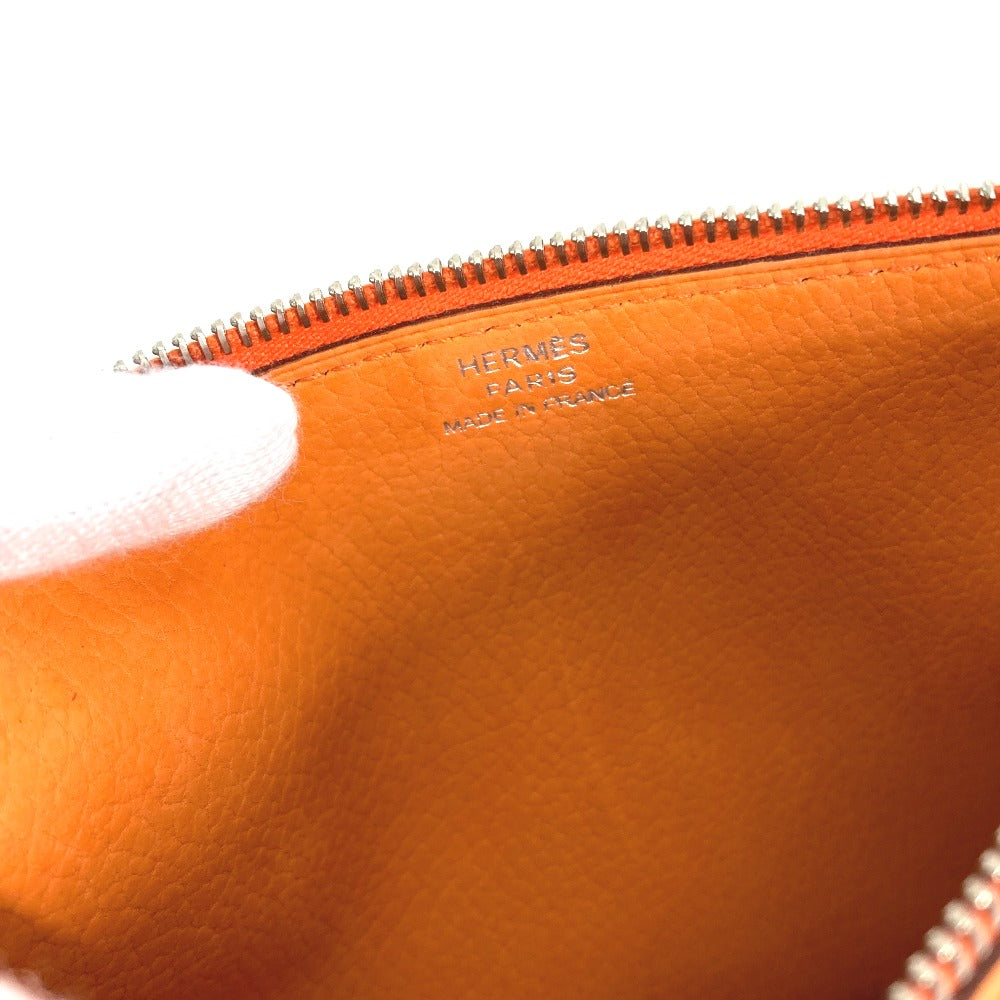 HERMES Long Wallet Purse Nubuck Orange Long wallet Dogon GM Women Used