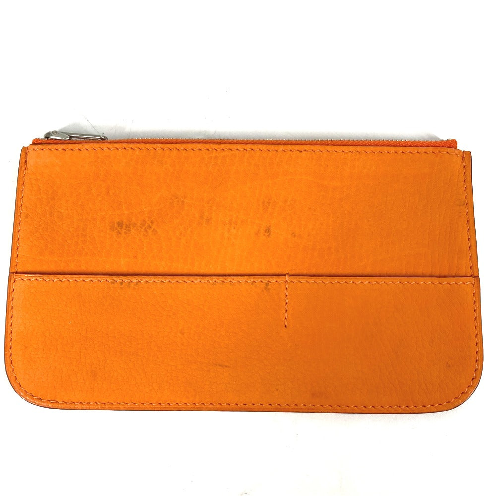 HERMES Long Wallet Purse Nubuck Orange Long wallet Dogon GM Women Used