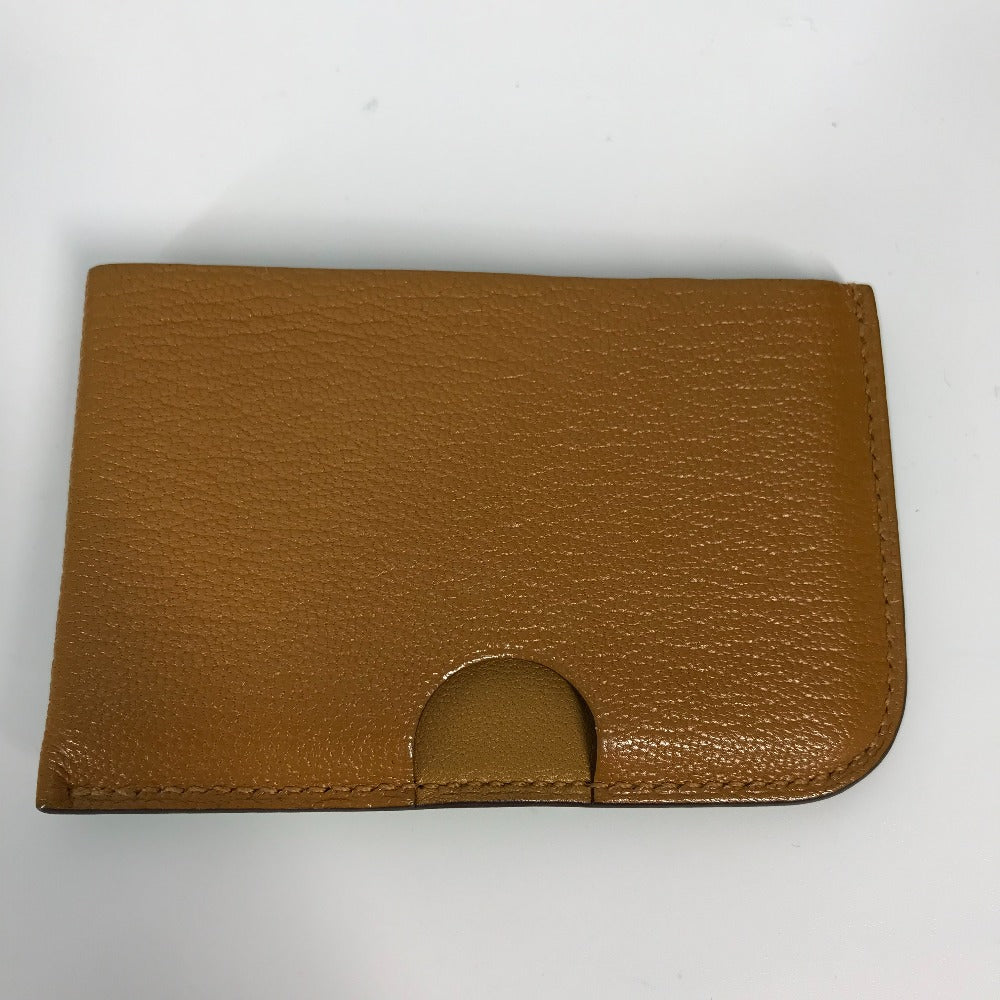 HERMES Card Case Shave green Serie Bicolor Poisson Women Used