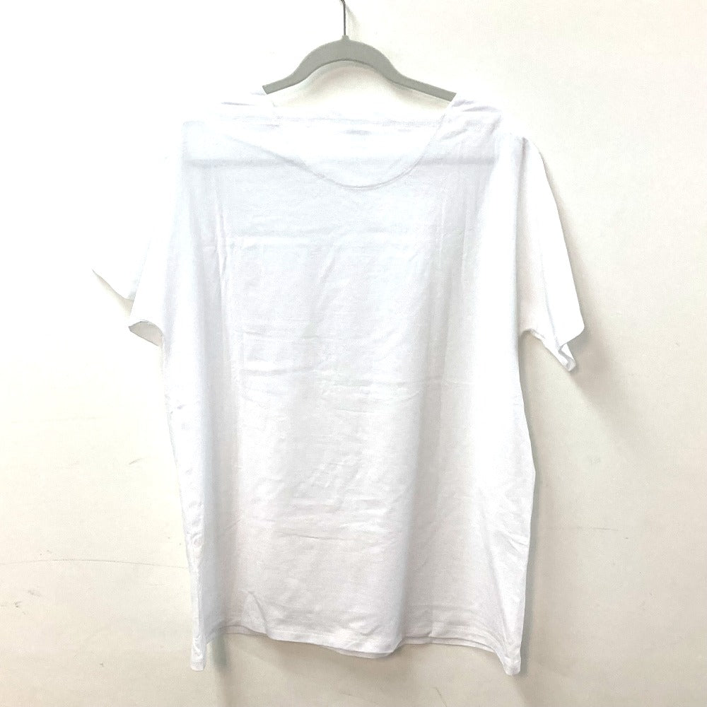 HERMES Short sleeve shirt cotton white H embroidery mosaic Tunic with embroidered pockets Women 40 Used