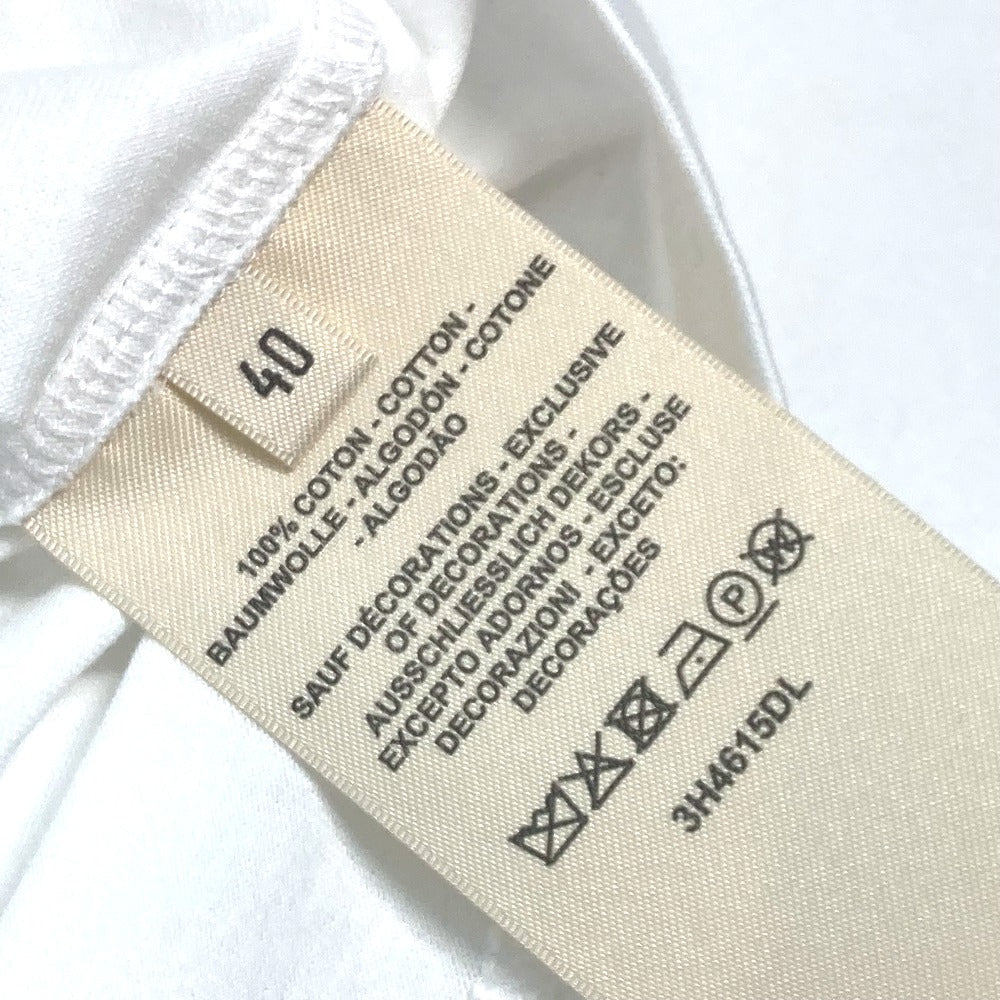 HERMES Short sleeve shirt cotton white H embroidery mosaic Tunic with embroidered pockets Women 40 Used