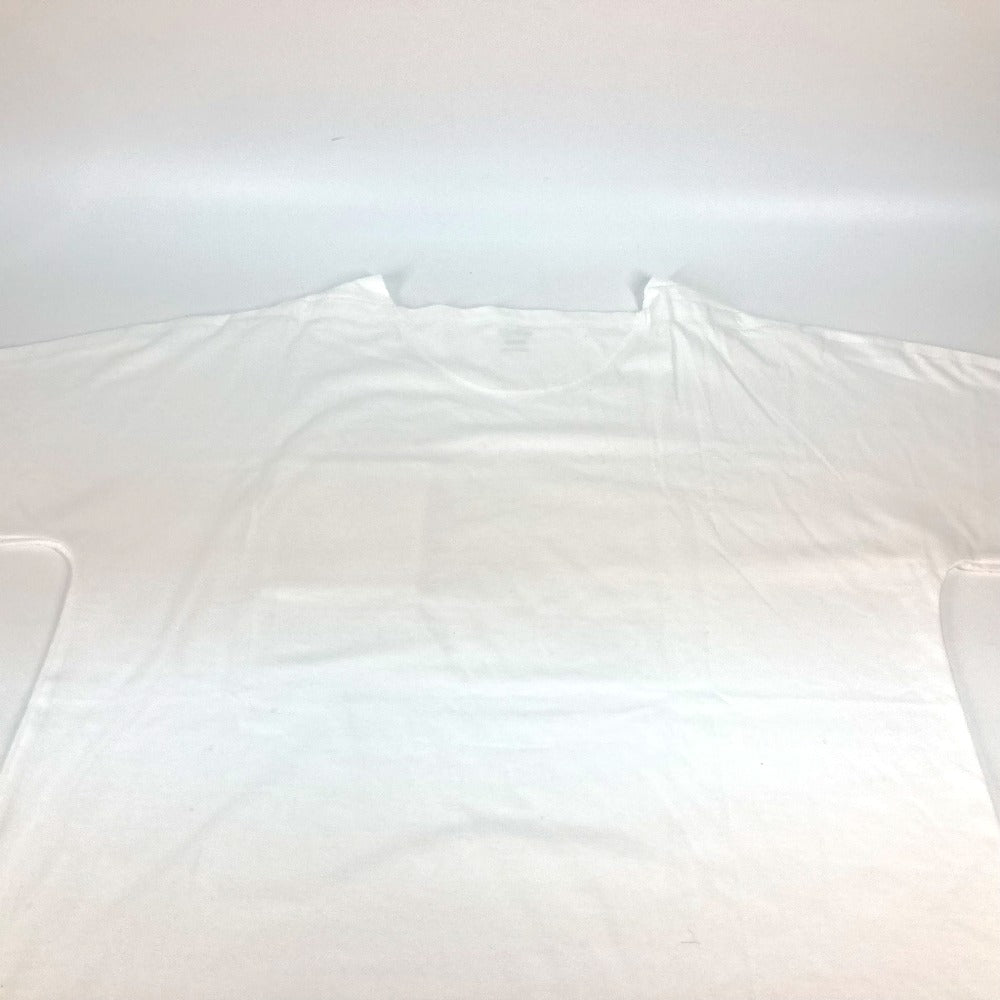 HERMES Short sleeve shirt cotton white H embroidery mosaic Tunic with embroidered pockets Women 40 Used