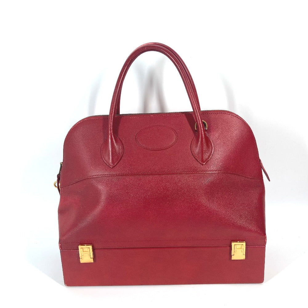 HERMES Handbag Courchevel Red vintage McPherson Women Used