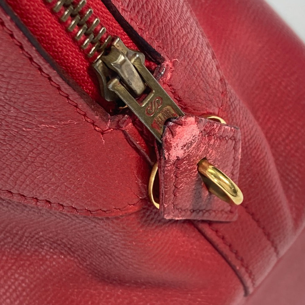 HERMES Handbag Courchevel Red vintage McPherson Women Used