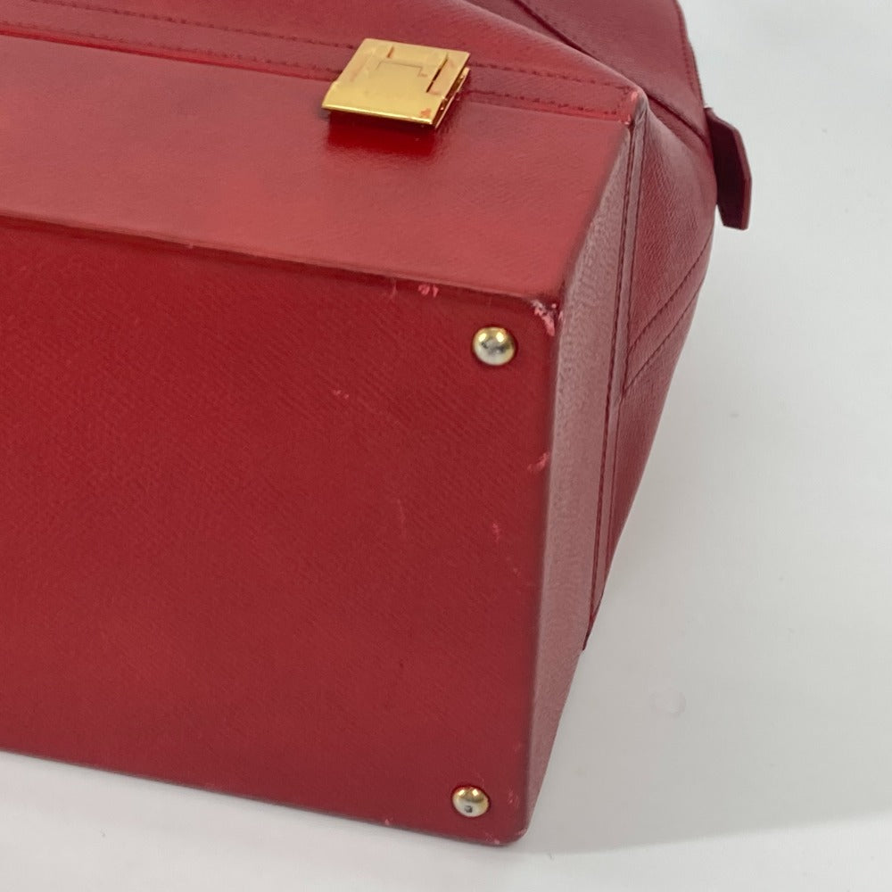 HERMES Handbag Courchevel Red vintage McPherson Women Used