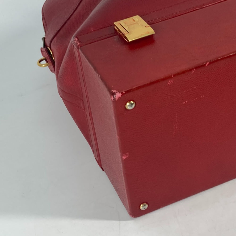 HERMES Handbag Courchevel Red vintage McPherson Women Used