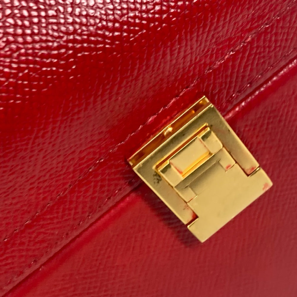 HERMES Handbag Courchevel Red vintage McPherson Women Used