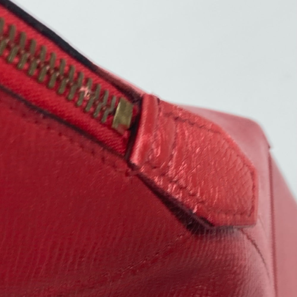 HERMES Handbag Courchevel Red vintage McPherson Women Used