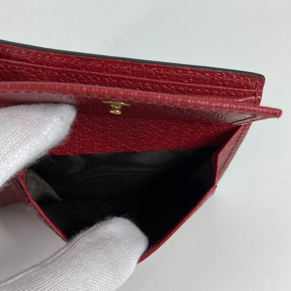 GUCCI Folded wallet 625601 Leather / canvas Red logo stripe mens Used