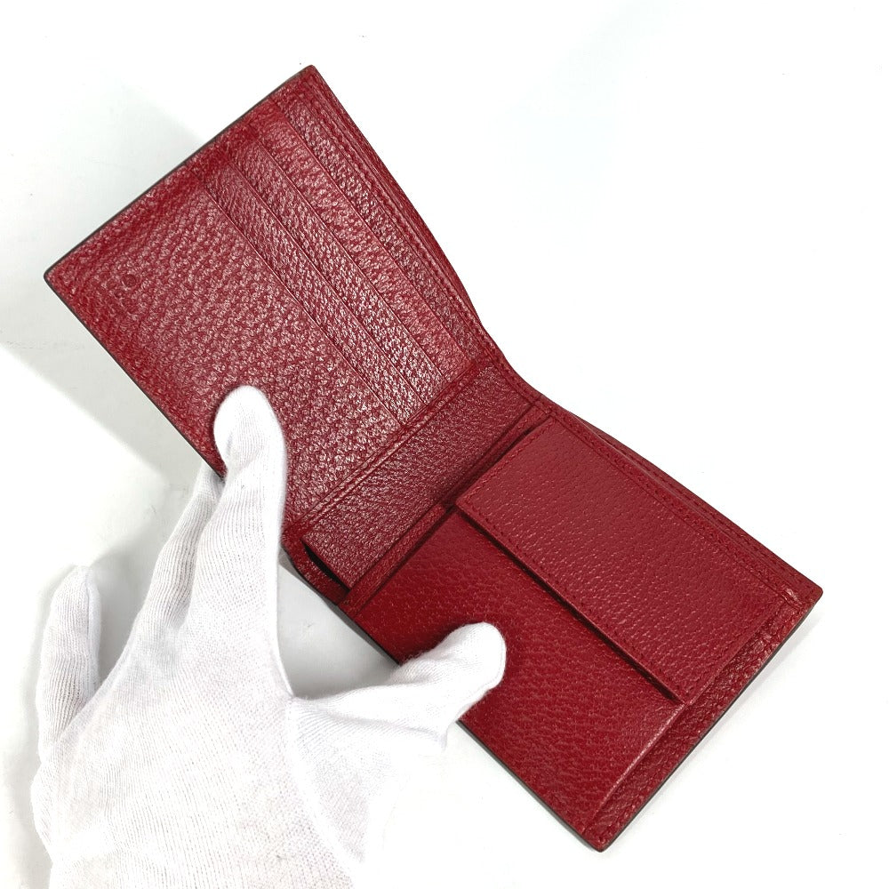 GUCCI Folded wallet 625601 Leather / canvas Red logo stripe mens Used