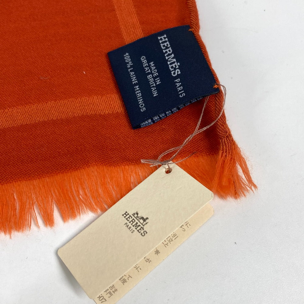 HERMES Stall wool Orange Horse pattern Cheval Large format