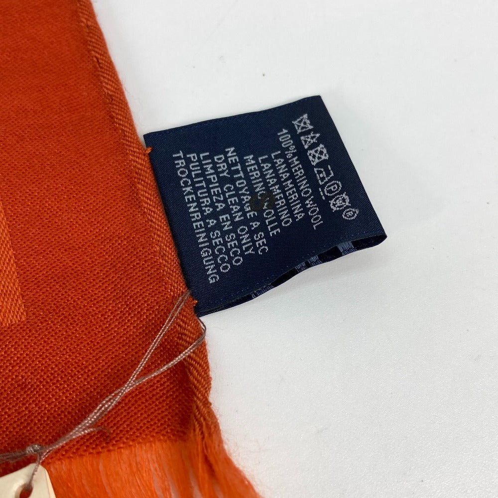 HERMES Stall wool Orange Horse pattern Cheval Large format