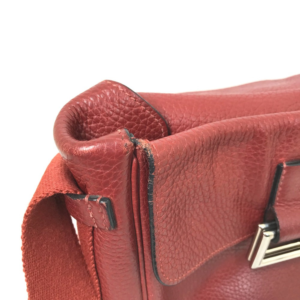 HERMES Shoulder Bag Taurillon Clemence Red Crossbody bag Tibet PM Women Used