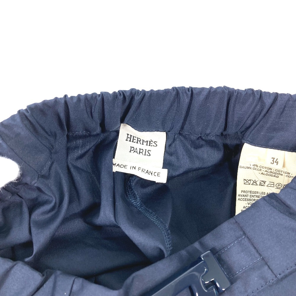 HERMES Shorts cotton Navy apparel Women 34 Used