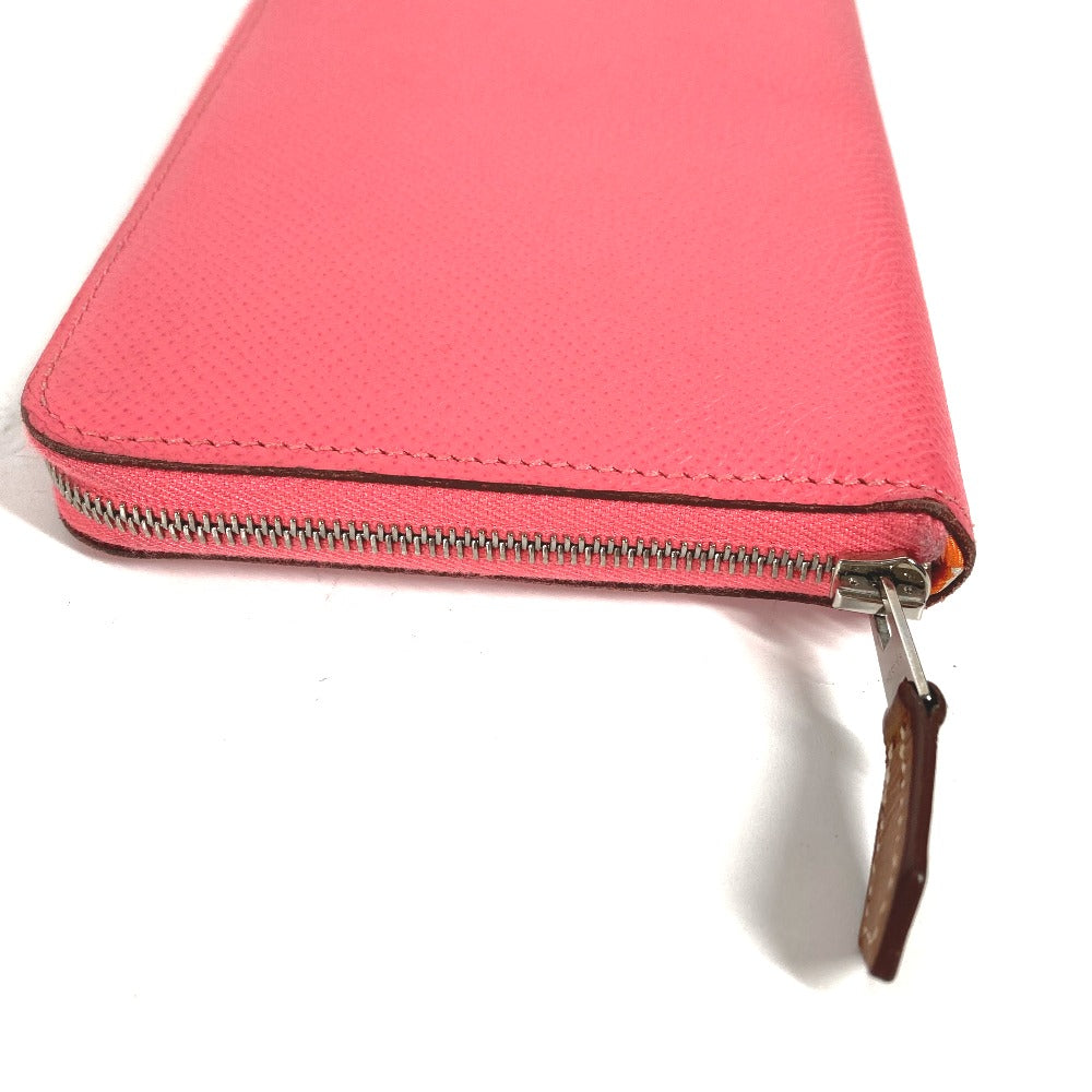 HERMES Long Wallet Purse Epsom pink Long wallet Azap long silk in Women Used